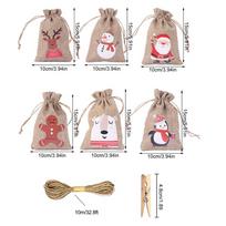 Christmas Advent Calendar Bags 24 Days Advent Bags Holiday Advent Bags With Drawstring Reusable Burlap Bags For D I Y Kids Gifts
