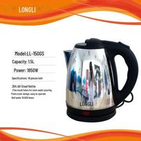 „Longli“ 1,5 l nerūdijančio plieno elektrinis virdulys – greitai užvirinamas, tinkamas maistui, automatinis, skirtas naudoti namuose ir viešbučiuose. LL-150GS 1.5L