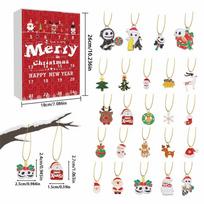 Christmas Advent Calendar 2025 24 Christmas Acrylic Decoration Arrival Countdown Calendar Surprise Pedants Christmas Collectib One Size