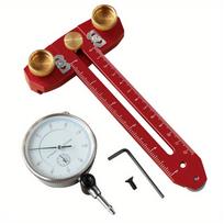 Pjūklų stalo kalibravimo lokatorius Didelio tikslumo 0-120 mm Stalo pjūklo alignment gauge su guoliais 3/8 X 3/4 colio T formos griovelio takeliui raudona