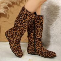 Sexy Leopard Women Ankle Boots Flats Shoes 2025 Winter Trend New Chelsea Suede Casual Sneakers Outdoor Walking Snow Botas Mujer 36 leopardas