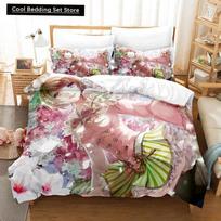 3D Printed Anime Kawaii Girs Love Live! Bedding Set Single Twin Full Queen King Size Bed Set Adult Kid Bedroom Duvetcover Sets EU single(135x200cm)