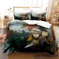 3D Anime Vinland Saga Lovos Patalynės Komplektas Viengulis Twin Pilnas Queen King Dydžio Lovos Komplektas Suaugusiems Vaikams Miegamojo Antklodės Užvalkalų Komplektai Namų Tekstilei 70x133cm 2pcs black
