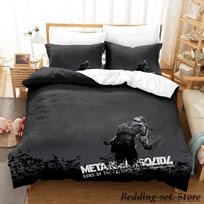 Game Metal Gear Solid Solid Snake Bedding Set Single Twin Full Queen King Size Bed Set Adult Kid Bedroom Duvetcover Sets Anime 70x133cm 2pcs