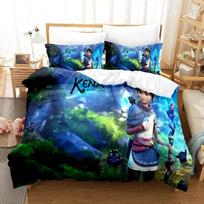 Anime Žaidimas Bridge Spirits Kena Patalynės Komplektas Antklodės Užvalkalas Lovos Komplektas Antklodės Užvalkalas Pagalvės Užvalkalas Antklodė karališko dydžio Karališko dydžio Berniukams Suaugusiems EU single(135x200cm)