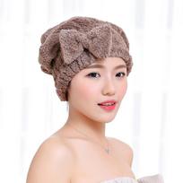 Plaukų džiovinimo kepurė Microfiber Ultra Absorbent Hair Dry Wrap Cap Fast Drier ruda