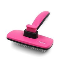 One-Button Hair Removal Pet Comb for Dogs and Cats Simple retractable brush rožinė raudona spalva