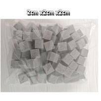 Kompaktiškas akvariumo filtras: Ne-keraminis nitrifikacijos kubas su biochemine medžiaga ir bakterijų kultūros vata 50 pieces (2x2x2cm) geltona