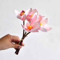 1 puokštė tikro prisilietimo gėlės dirbtinė orchidėja netikra cymbidium dekoratyvinės gėlės magnolija namų dekoras vestuvių dekoracija balta