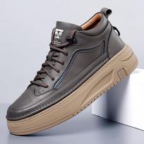 Fashionable Casual Sports Shoes Men's Lace Up Basic Boots Youth Skateboarding Shoes Comfortable Ankle Boots Outdoor Men's Boots 44 chaki