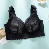 Thin Lingerie for Women Without Steel Rims Comfortable Gathering and Accessory Milk Collection Bra 34/75C juoda
