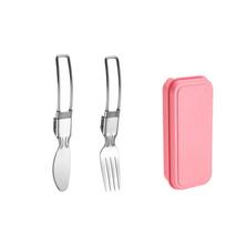 304 Stainless Steel Folding Tableware, Knife, Fork Set, Outdoor Picnic Camping Portable Cutlery Dinnerware Sets