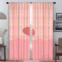 Window Curtain for Room 2 Panel Lovely Strawberry Shades Kitchen Curtains Halloween Decoration Partition Home Interior Curtains W50xH70cmx2pcs-CL