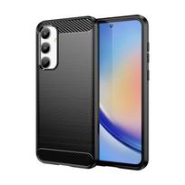 Dėklas Samsung Galaxy A35 5G Samsung Galaxy A05S A15 A25 A35 A55 5G dangtelis Prabangus silikoninis šlifuotas smūgiams atsparus TPU telefono dangtelis For Samsung A35 5G juoda