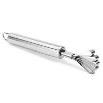 3Pcs/set Long-Lasting Food Grade Practical Lightweight Coconut Opener Tool Set Stainless Steel Opener with Wooden Mallet mėlyna