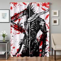Home Interior Kitchen Curtains for Living Room 2 Pieces Blackout Curtains Door Curtain Chainsaw Man Bedroom Decoration Partition W50xH70cmx2pcs-CL