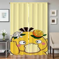 Home Interior Kitchen Curtains for Living Room 2 Pieces Blackout Curtains Door Curtain P-psyduck Partition Bedroom Decoration W50xH70cmx2pcs-CL