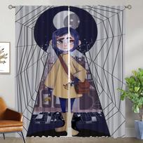 Blackout Curtain for Room 2 Panel Coralines Elegant Room Curtains Halloween Decoration Shades Home Interior Curtains Partition W50xH70cmx2pcs-CL