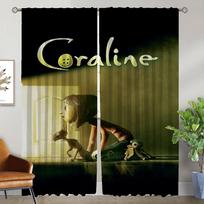 Window Curtain for Room 2 Panel Coralines Curtains for Bedroom Halloween Decoration Shades Home Interior Curtains Partition W50xH70cmx2pcs-CL