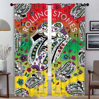 Window Curtain for Room 2 Panel The Rolling Stones Halloween Decoration Modern Living Room Curtains Partition Tulle for Bedroom W50xH70cmx2pcs-CL