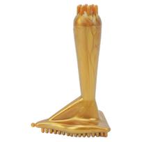 Triangle Meridian Massage Brush Exfoliating Strong Magnetic Meridian Brush for Waist Belly beige