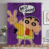Crayon Window Curtain for Room 2 Panel Blackout Curtains 2 Pieces Shades Home Interior Curtains Tulle for Bedroom Partition W50xH70cmx2pcs-CL