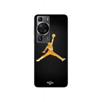Coque - MANIACASE - Huawei P60 - Jordan logo 23 - Couleur dorée - Souple auksas
