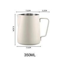 Coffee Milk Frothing Pitcher Jug Stainless Steel With Scale Espresso Steaming Pitchers Professional Milk Foam Jug Barista Craft white