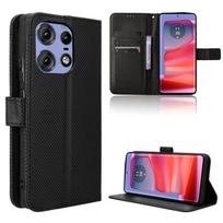 Atlenkiamas dėklas Motorola Edge 50 Pro odinis dėklas [Atlenkiamas vintažinis odinis] Piniginė Smūgiams atsparus Patvarus Retro telefono dėklas Motorola Edge 50 Pro juoda