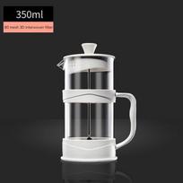 Hand Press Coffee Machine Home Brewing Coffee Press Tea Filter Coffee Machine Hand Pot multi-function Filter white