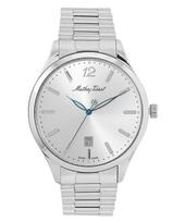 Mathey-Tissot Urban Metal Sidabro spalvos ciferblatas Kvarcinis H411MAS Vyriškas laikrodis sidabras