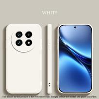 Liquid Silicone Case For Realme 13 Pro Plus 12Plus 12 Pro 12X Matte Original Liquid Shockproof Straight Edge Ultrathin Protective Soft Cover Shell Realme 13 Pro balta