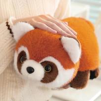 20-40cm Creative Cute Animal Transformed Plush Toy Pentant Turn Panda Into Raccoon Plush Toy Christmas Gift for Boys and Girls about 20cm