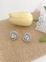 Ns Tide Cold Wind Burst Full Of Diamond Stud Earrings, Light Luxury High-End Niche Design Earrings