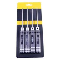 Aircraft & Car Model Disassembly Hex Screwdriver Set (Sizes: 1.5/2/2.5/3) non-slip round handle primary color 4-in-1 bit