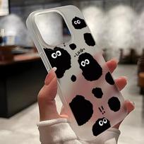 Mobiliųjų telefonų dėklai, skirti iPhone 11 13 15 Pro Max 12 14 Pro Max Case iPhone 16 15 Plus 13 Pro 12 Matinio tekstūros dažytos animacinės gėlės iPhone 11 balta