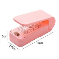 1/2PCS Mini Plastic Bag Sealer Machine Storage Bag Clip Sealing Storage Machine Portable Sealer Food Packing Seal Kitchen Gadget rožinė