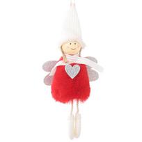 Lovely Mini Xmas Tree Plush Hanging Leg Angel Pendant Home Decoration Kids Gift no1 white