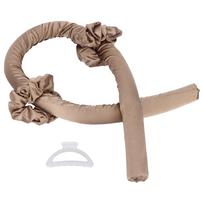 DIY Sleeping Hair Curling Tool Heatless Hair Roller No Heat Hair Curlers Headband Khaki chaki