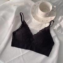 Girls Solid Simple Bras Triangle Breathalbe Soft Underwear For Women Sexy Bras Backelss 38/85AB gray