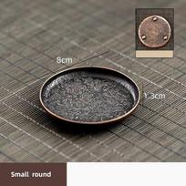 Retro Alloy Coaster Kong Fu Teacup Tray Round Square Shaped Heat Insulation Mug Mat Anti Scalding Lucky Cloud Pattern Cup Holder