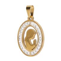 Virgin Mary Pendant Exquisite Carving Titanium Steel Virgin Mary Jewelry for Men Women Daily Wear auksinė