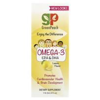 GreenPeach, Omega 3 EPA and DHA, Lemon, 4 fl.oz (118.3 ml)