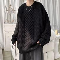 Autumn and Winter Solid Color Sweater Lazy High-end Fried Street Men's Twist Thick Knit Jacket Men XXL juoda
