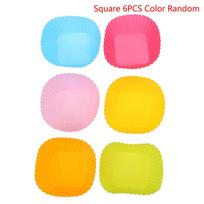 6 vnt Silikoninis pyragas Cupcake Cup Cake Tool Kepimo reikmenys Kepimo silikoninės formos Cupcake