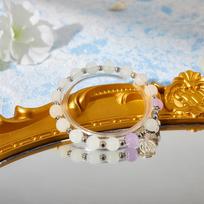 Imitation Opal  Beaded Bracelet  Light Luxury Elastic Bangle Simple Wrist Chain For Girl Women Jewelry Accessories