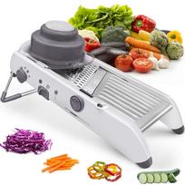 LMETJMA 18 in 1 Adjustable Mandoline Vegetable Slicer Stainless Steel Vegetable Slicer Julienne Slicer for Potato Onion JT214 gray