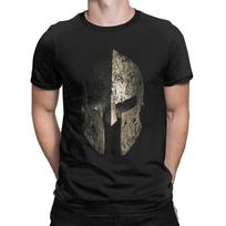 Vintage Men's T Shirt Spartan 3D Printed T-Shirts Summer Short Sleeve Tops Casual Streetwear Oversized Tee Shirt Man Clothing S smėlis