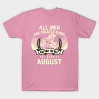 T Shirt Women Men Born In August Harajuku Print Kawaii Tshirt Summer Short Sleeve Female T-Shirt Top Tee S rožinė