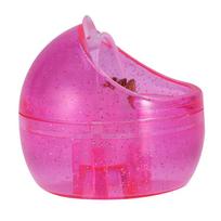 Mini Nail Art Drill Head Dual Clean Brush Dust Cleaning Case Box poliravimo manikiūro įrankis pink